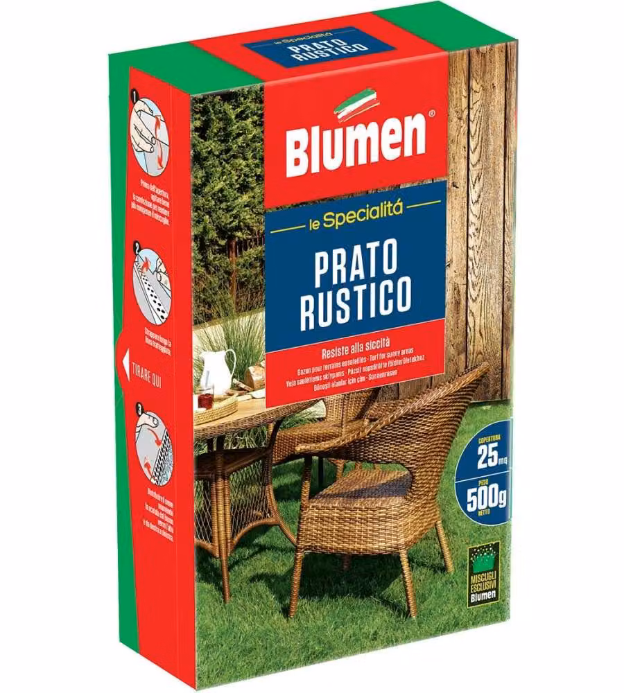 Blumen Prato Rustico 500 g - Sementi per tappeto erboso resistente