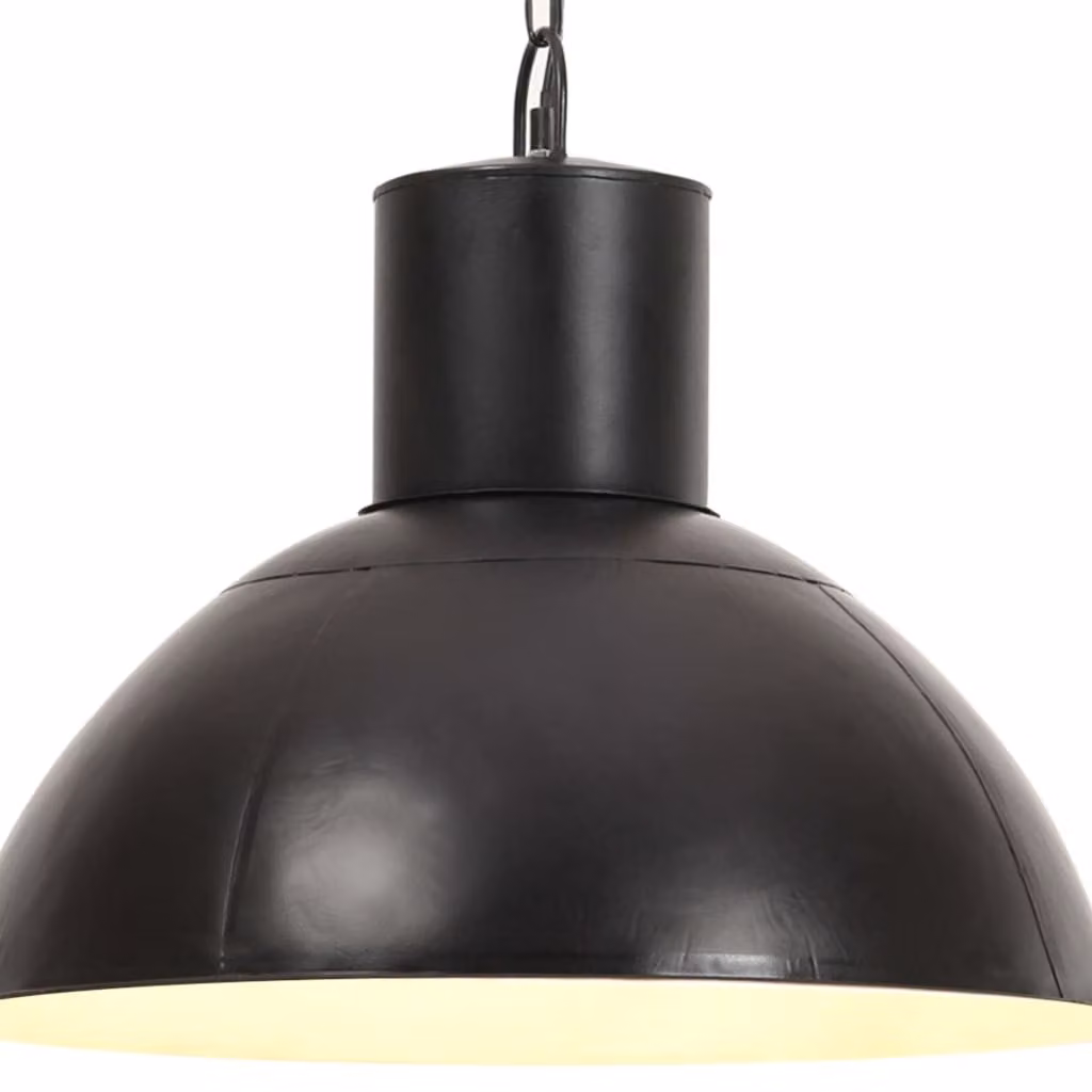 vidaXL Lampada a sospensione 25 W Nero Rotondo 48 cm E27