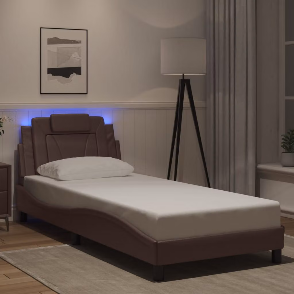 vidaXL Giroletto Viana Marrone con LED e porta USB, L 80 cm x P 200 cm