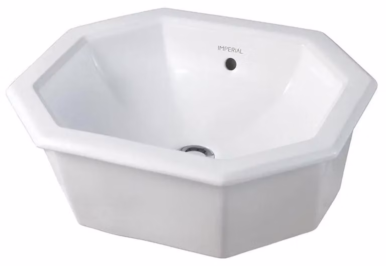 Casa Padrino lavabo da inserire bianco 50 x 41,5 x h. 17,5 cm - Lavabo in Vetroceramica da inserire - Qualità lusso - Art Nouveau Art Deco