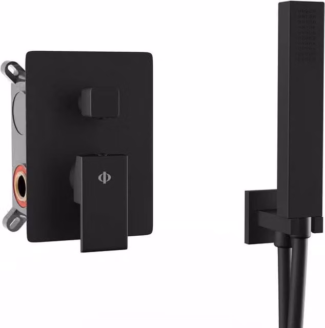 Kit esterno per doccia da incasso Orion Nero DUCHA.ES
