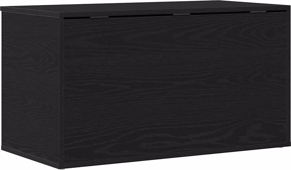 Scatola di Stoccaggio Rovere Nero 84 x 42 x 46 cm