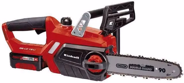 Elettrosega a batteria Einhell GE-LC 18 Li KIT con batteria 18V e caricatore rapido, barra 25 cm, colore rosso