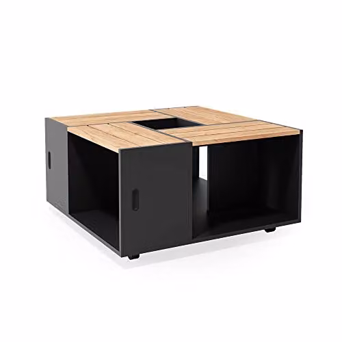 Vicco Tavolino da salotto Anton, Antracite, 80 x 80 cm