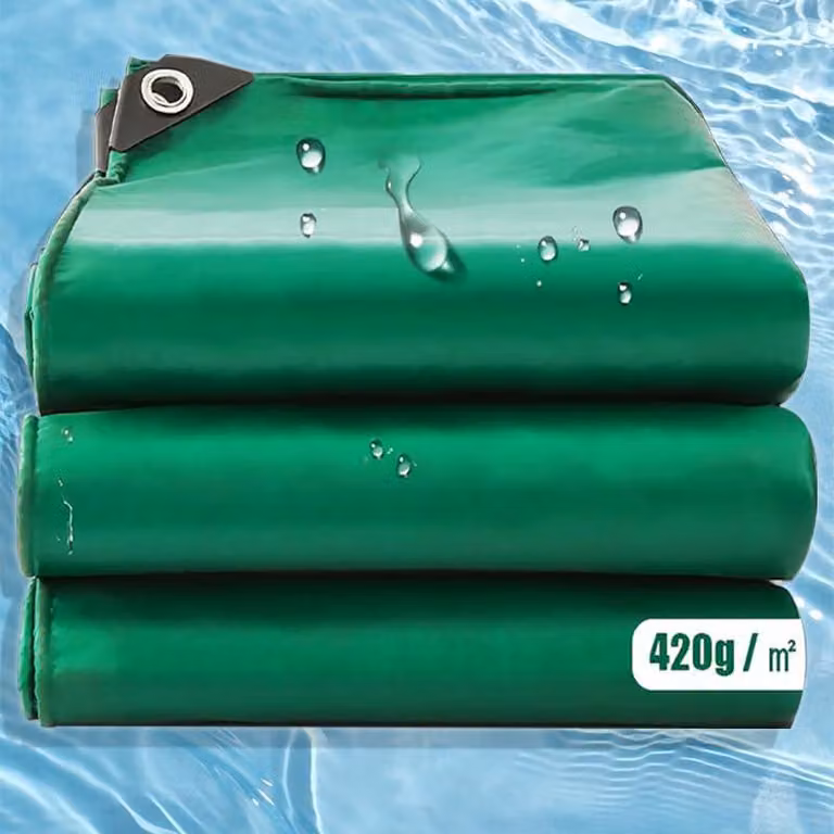 Telo coprioggetto, 420 g/m², verde, impermeabile e resistente agli strappi