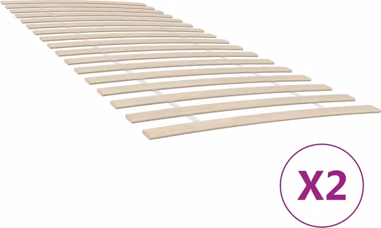 Maison Exclusive - Set di ricambio per rete a doghe con 34 doghe, 2 pezzi, 90x200 cm