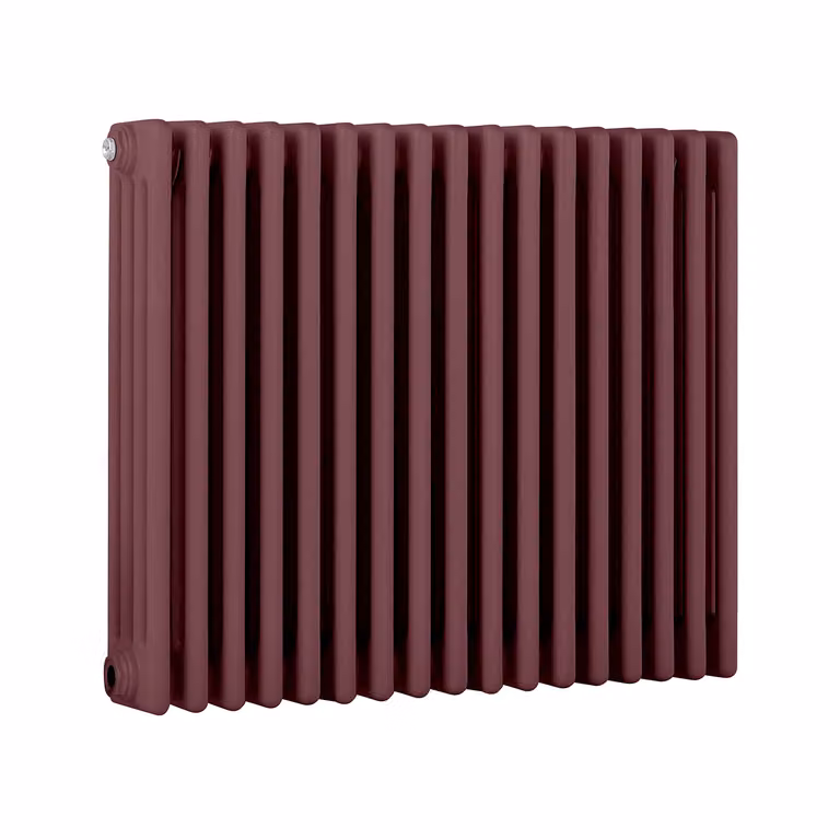Radiatore Orizzontale a Colonne (4 Colonne) 600mm x 785mm - Rosso (Booth Rosso) - Regent