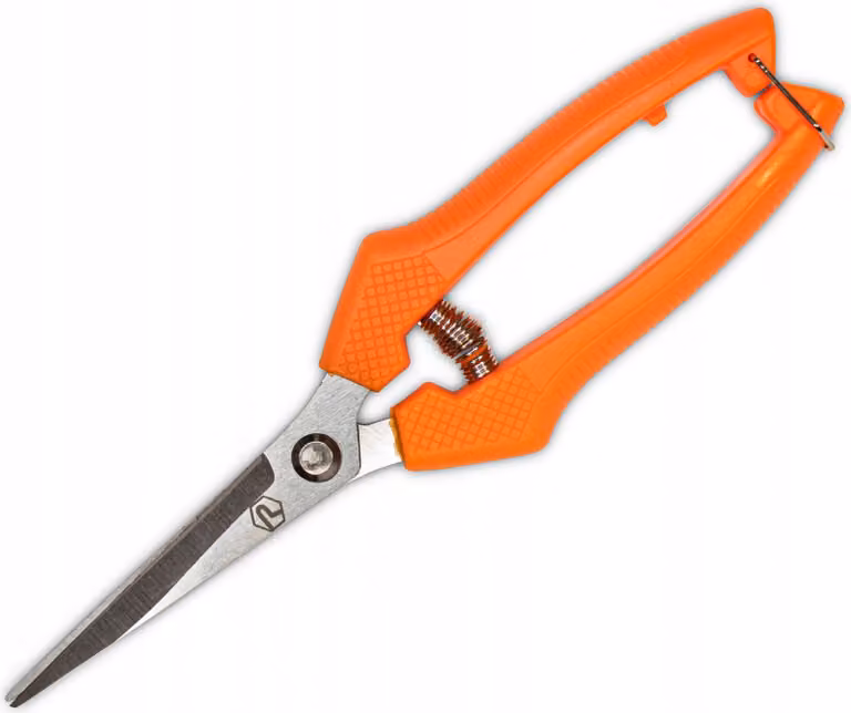 Cesoie da giardino per tagliare i germogli 190 mm Cesoie a mano Polax per fiori, erbe e germogli, acciaio temprato 55HRC, chiusura di sicurezza