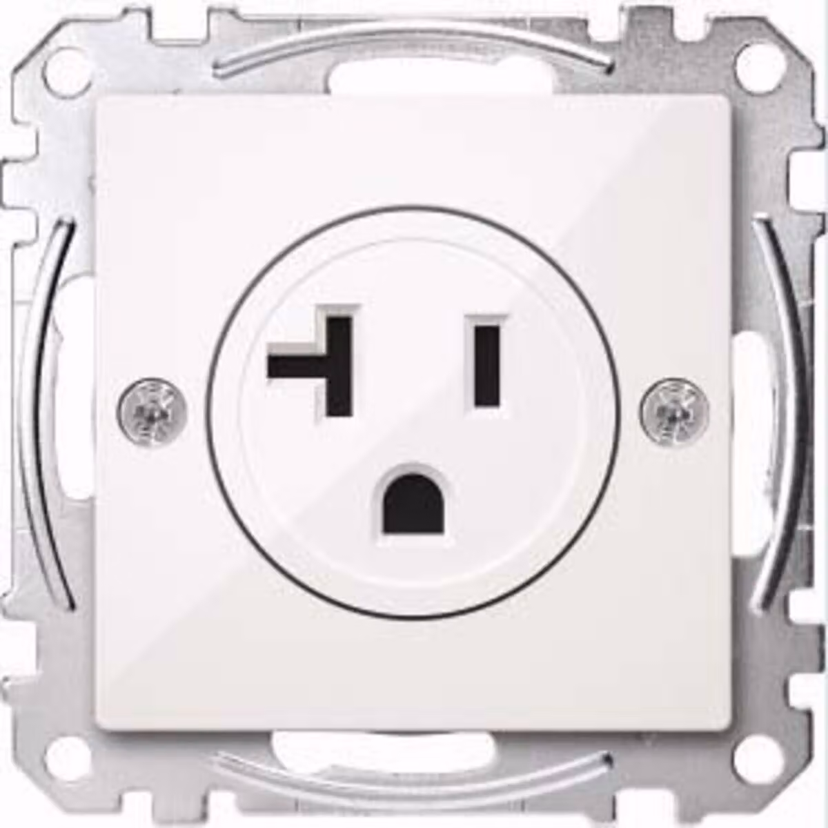Adattatore per prese elettriche USA, 20 A, bianco polare lucido, sistema M