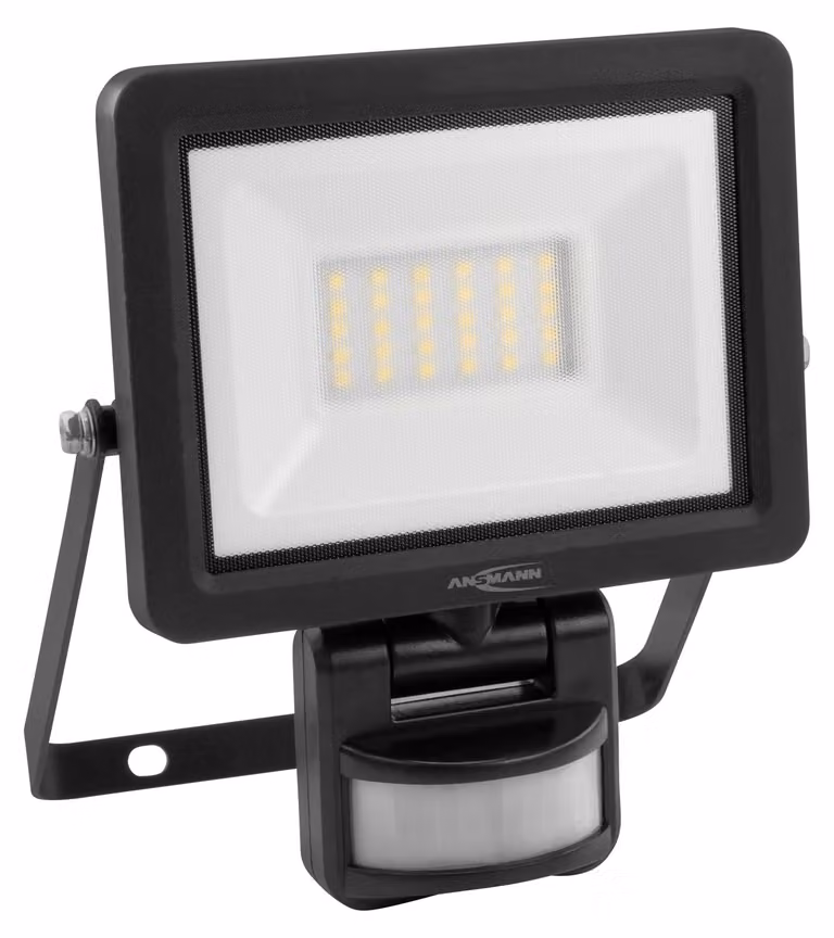 Ansmann WFL20W-S Faretto da parete a LED con sensore di movimento PIR, con cavo, 20 W
