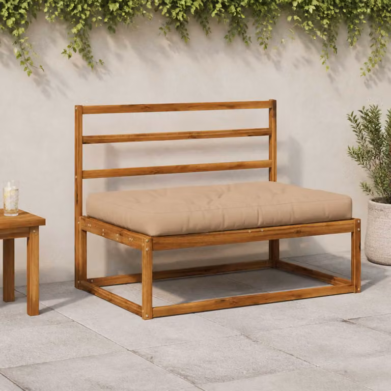 Cuscino per Pallet vidaXL VIANEN in Poliestere con Rivestimento Rimovibile e Resistente ai Raggi UV, Colore Sabbia/Beige