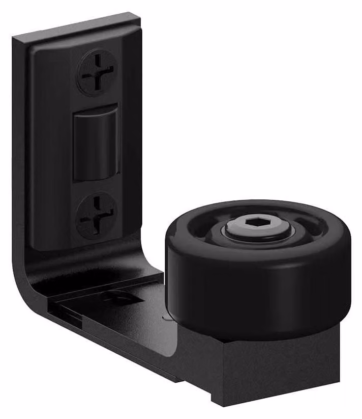 Guida regolabile per pavimento per porta scorrevole in legno - colore nero