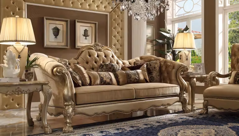 Klassischer 3 Sitzer Couch Sofa Couch Polster Sofas Couchen Barock Chesterfield