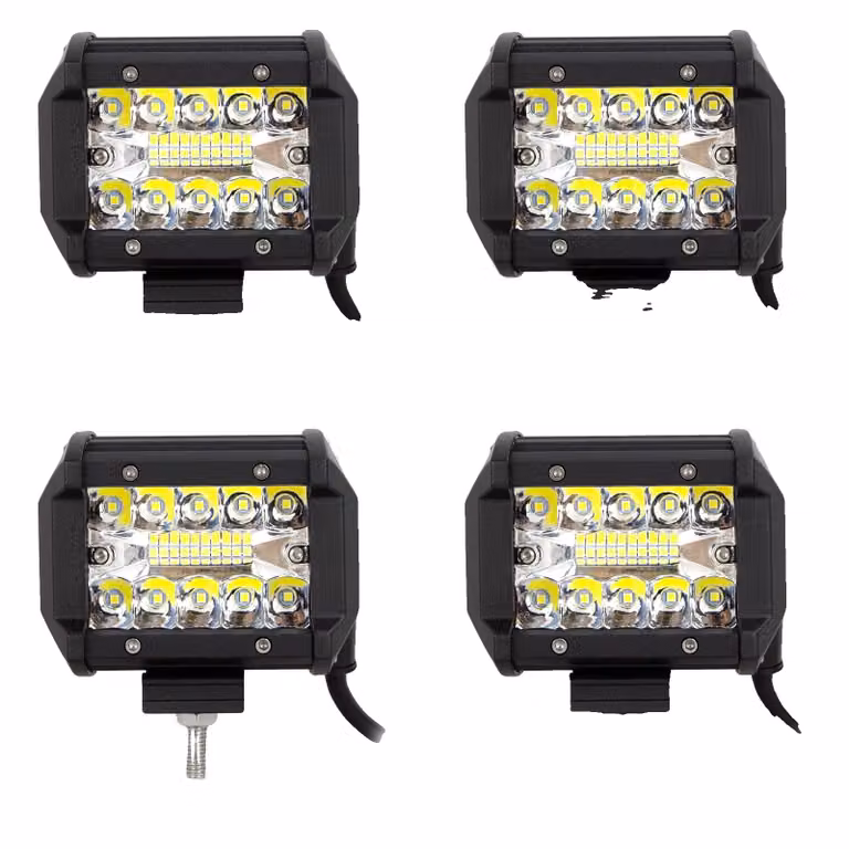 Luce da lavoro a LED, luminosità 60W, impermeabile IP67, universale, 4 faretti