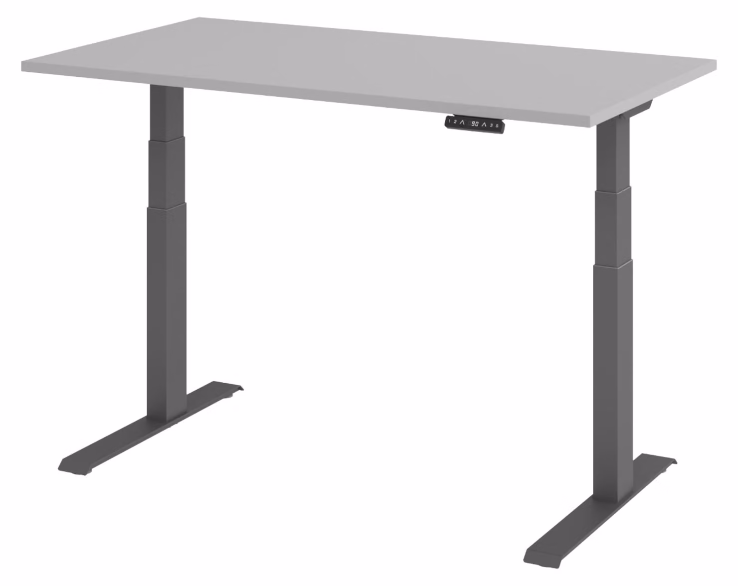 Scrivania elettrica bümö modello XDKB - Struttura: grafite, finitura: grigio, dimensioni: 140 x 80 cm