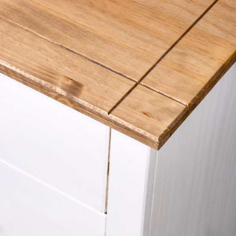 vidaXL Mobile laterale bianco 80×40×73 cm Pino di Panama