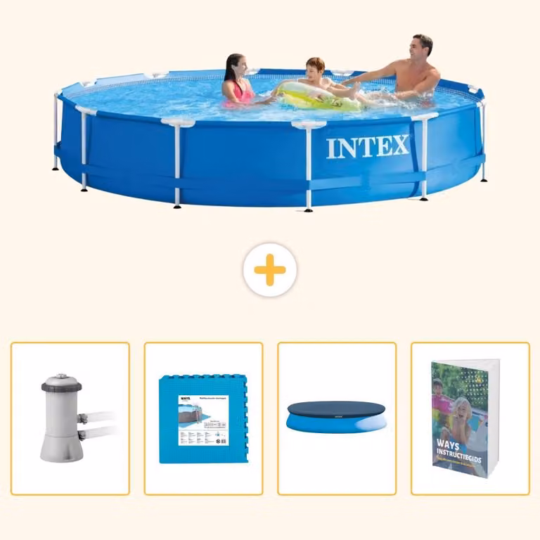 Piscina autoportante rettangolare - 366x76 cm - 5 pezzi - SCB108