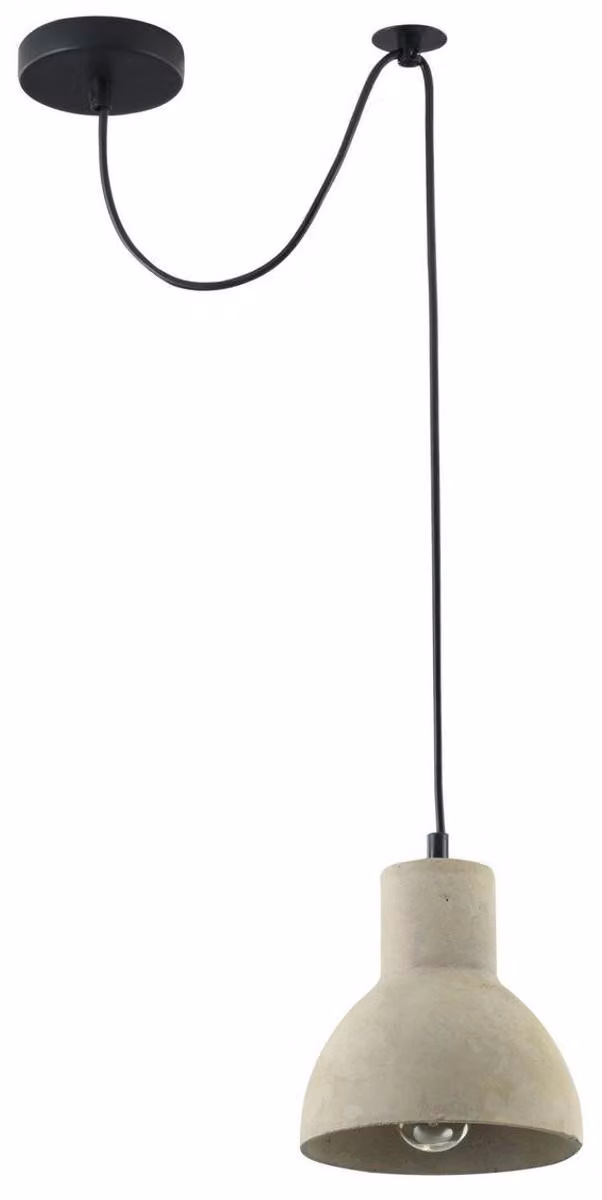 Lampada a sospensione Casa Padrino dal design moderno - Paralume in cemento grigio, diametro 16 cm, altezza 16 cm