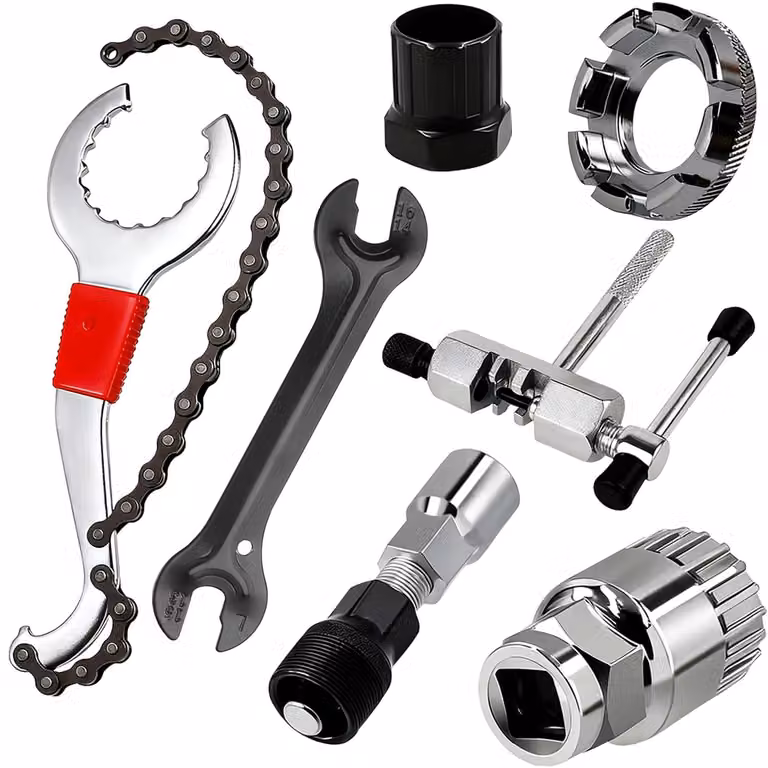 Set di strumenti per catene di bicicletta (7 pezzi) - Manutenzione e riparazione