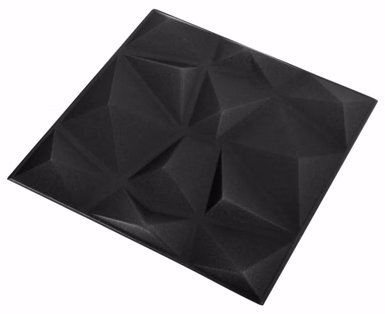 Pannelli da parete 48 pcs Nero Diamante 50 x 50 cm Schiuma XPS