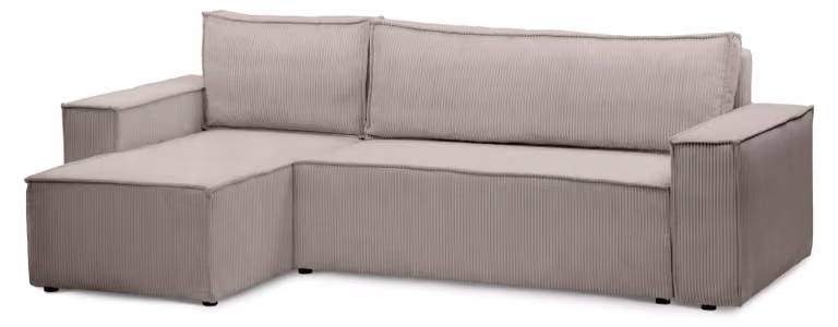 Divano a tre posti con funzione letto, modello Agi, colore champagne
