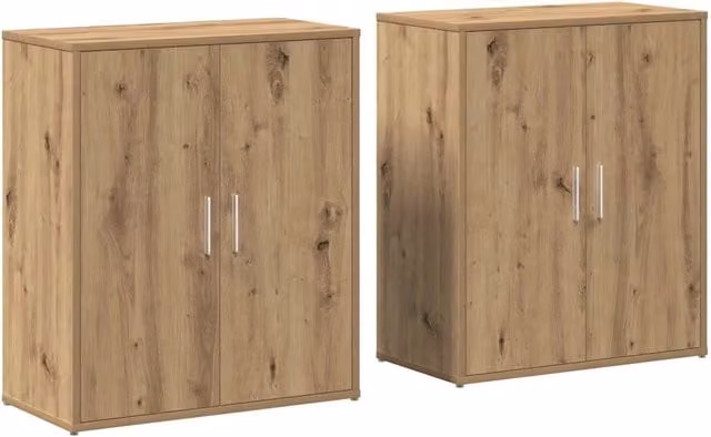 Credenza 2 pz | Madia | Buffet da pranzo | Armadio da pranzo Rovere artigianale 60 x 31 x 70 cm