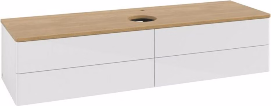 V&B Mobiletto senza struttura frontale - illuminazione Antao 160x50cm, HL, WBP hon. Oa, glo wh. Lac