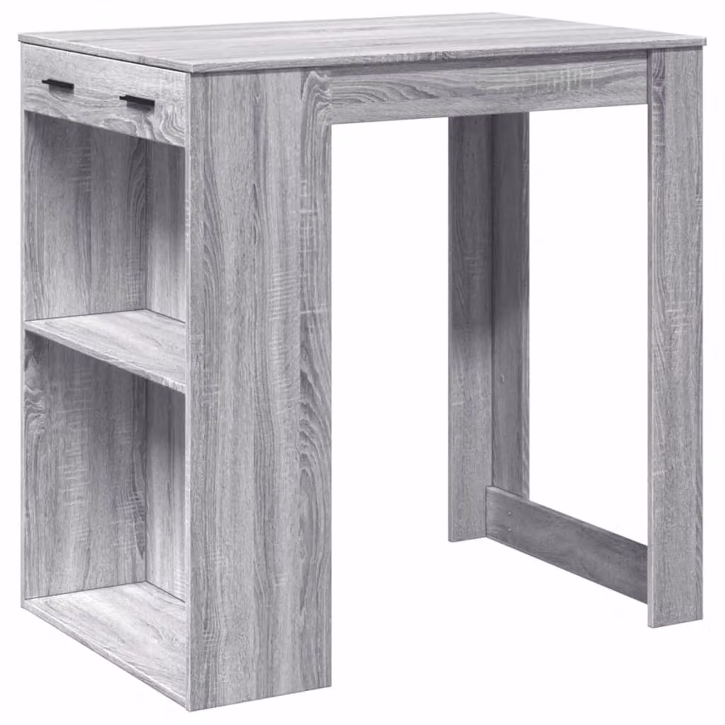 Tavolo da Bar Grigio Sonoma 102x70x103,5 cm in Truciolato