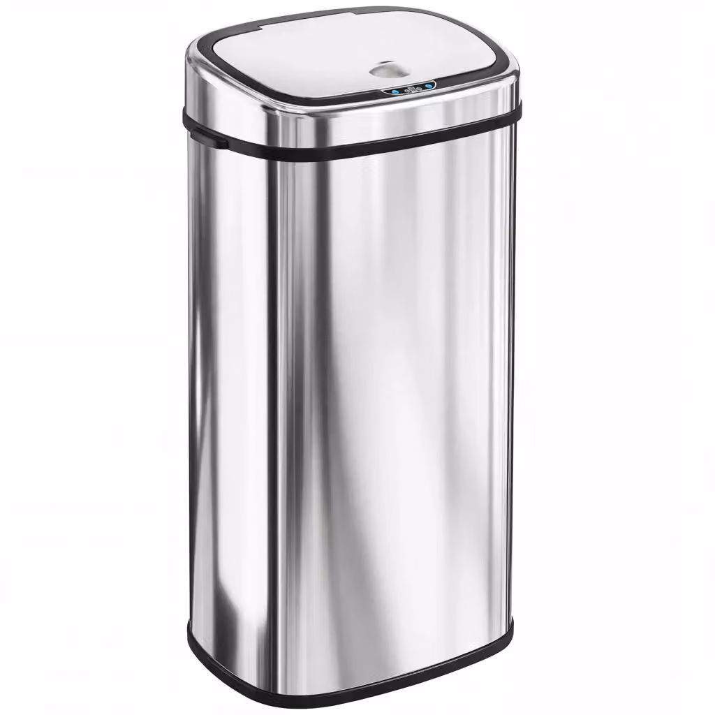 Cestino per cucina con sensore a infrarossi e apertura automatica Minimal Argento L: 40.5 cm, P: 29.5 cm, H: 78 cm – 2