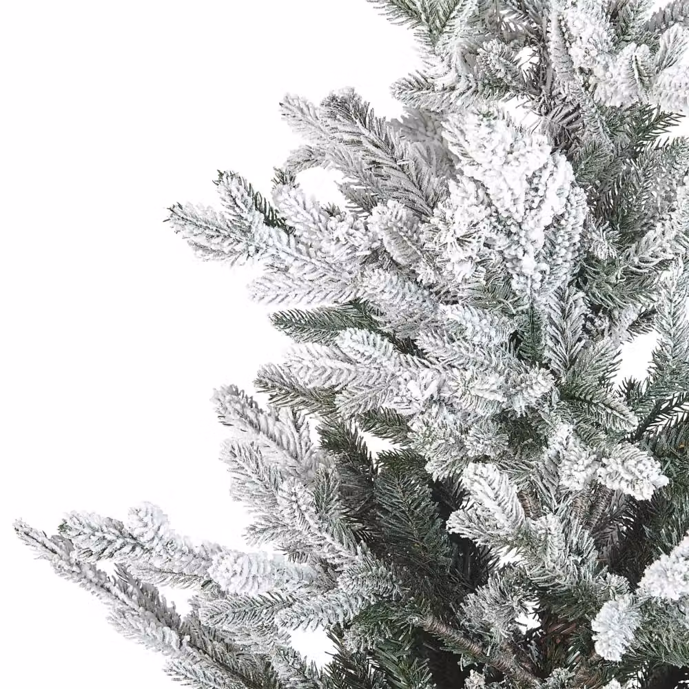 Albero di Natale artificiale Beliani bianco innevato, Altezza: 180 cm – 2