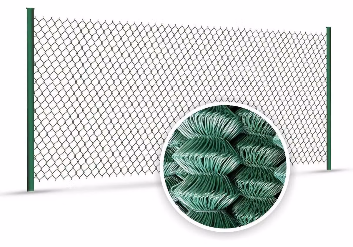 Recinzione in rete metallica verde, filo zincato, 125 cm x 10 metri