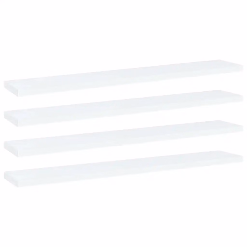 Set di 4 ripiani per libreria da parete vidaXL in legno bianco L: 60 cm, P: 10 cm, H: 1,5 cm