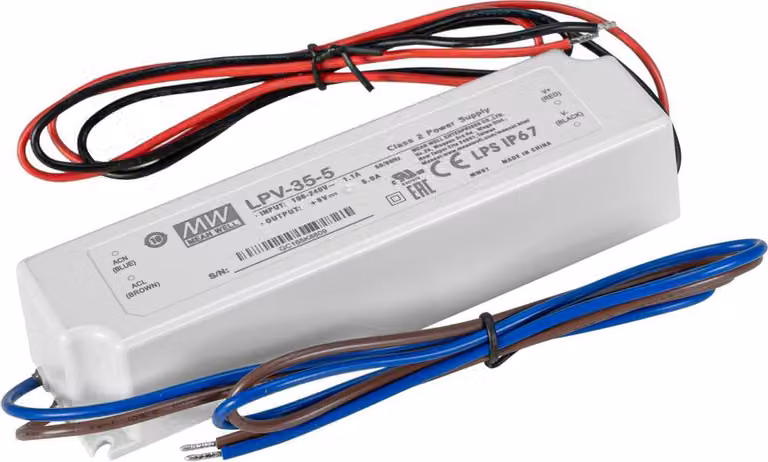 Alimentatore switching MEANWELL 30W / 5V IP67 (51405140)