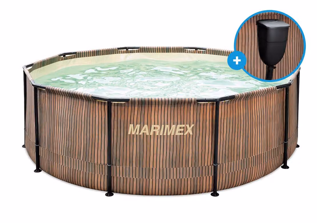 Framepool Florida 366x99 cm con skimmer integrato motivo teak