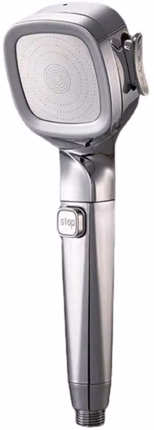 Doccetta con 4 impostazioni e pulsante di pausa - Argento con filtro