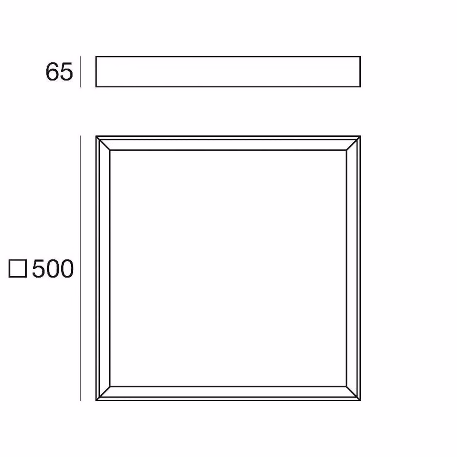Linea Light Plafoniera a LED Tara Q, Nero, Soggiorno / Sala da pranzo, Alluminio, Plafoniera LED