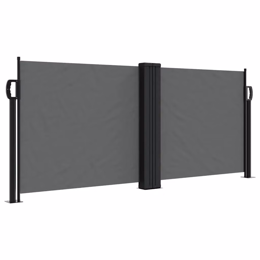 Tenda da sole laterale retrattile vidaXL in poliestere e acciaio, colore antracite, L: 600 cm, H: 100 cm – 2
