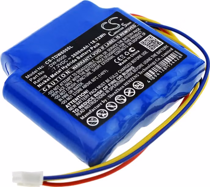 TECHTEK Batteria compatibile con [Tosight] DW-6000, DWK-6000 sostituisce