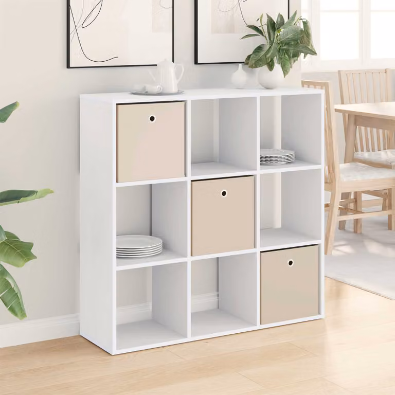Credenza moderna vidaXL in MDF bianco L: 102 cm, P: 31 cm, H: 99,5 cm