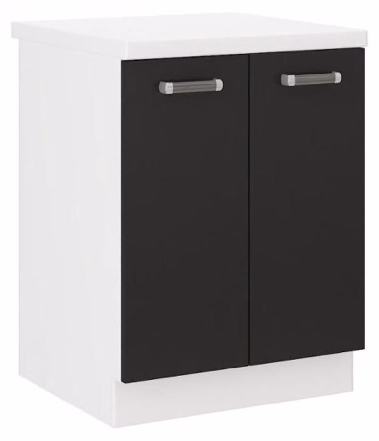 Mobile base da cucina da 60 cm per il modello «Omega 240 Nero + Bianco»