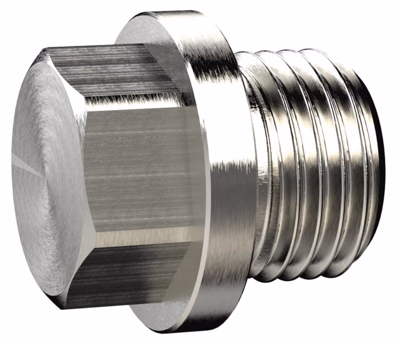 Tappo a vite Riegler, esagono esterno e collare, G 1, SW 27, MS nichelato