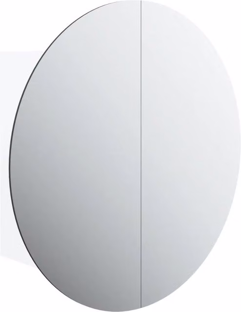 Mobiletto da bagno moderno HELLOSHOP26 a parete con specchio, illuminazione LED e ante in vetro, colore bianco, L 47 cm x P 17,5 cm x H 47 cm