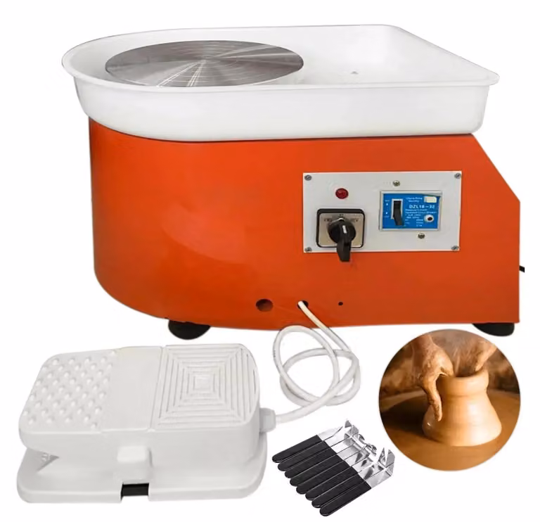 Tornio elettrico per Vetroceramica, 280W - piatto girevole da 25 cm con pedale