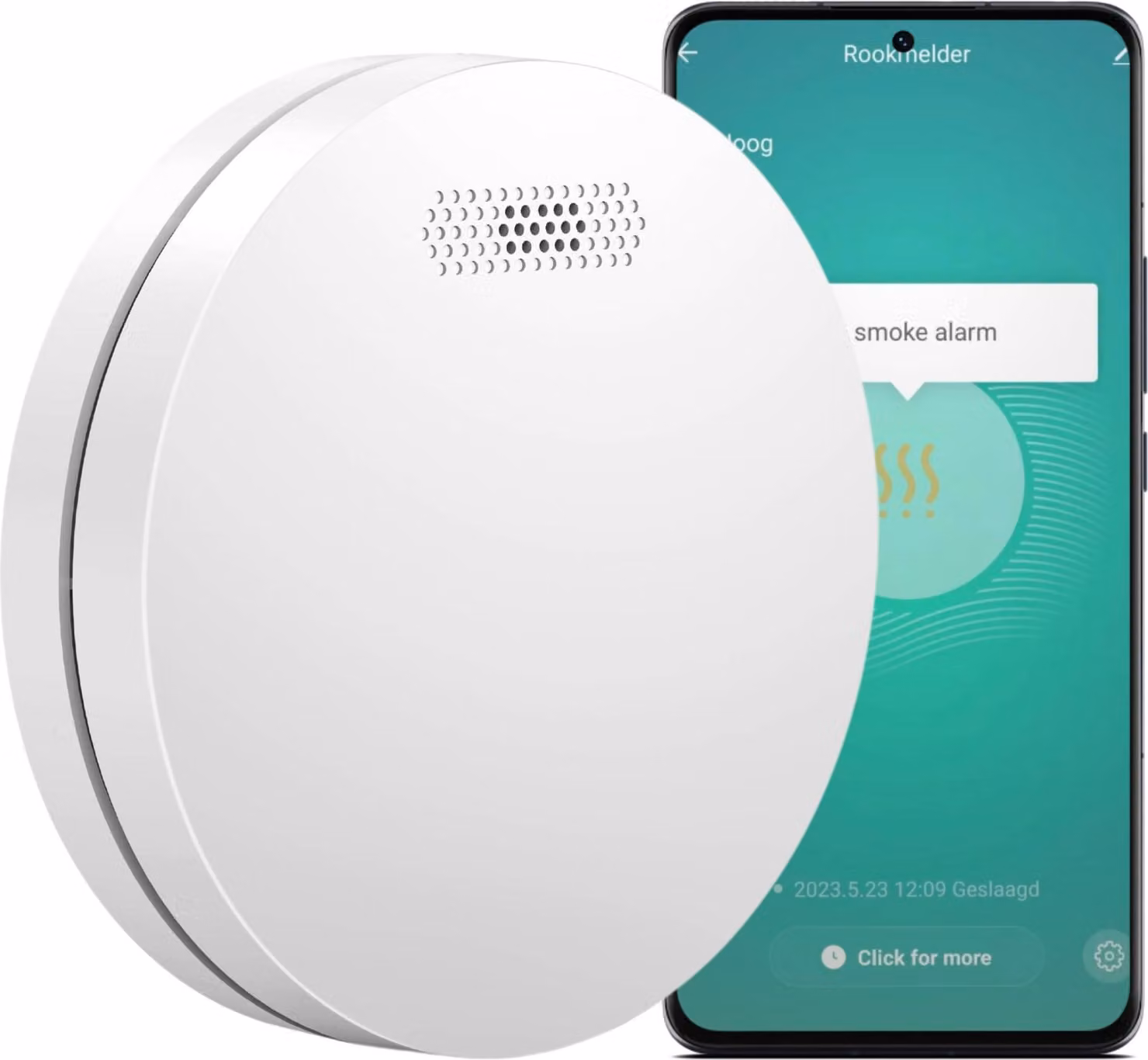 Aroha Smart Connect & Link Rilevatore di Fumo Collegabile e WiFi - Batteria da 10 Anni, Sensore Fumo WiFi Con App Tuya & Smartlife - Allarme Anticendio