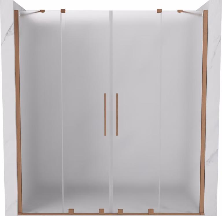 Mexen Velar Duo porte doccia scorrevoli 180 cm, brina, rame spazzolato - 871-180-000-32-65
