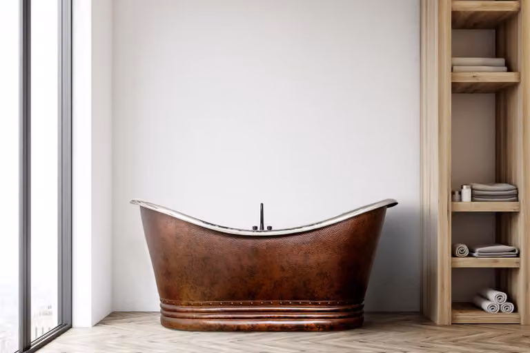Vasca da bagno in rame Bateau Bronze