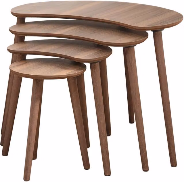 Tavolo estraibile (4 pezzi) in legno "Moon" 40 x 75 x 55 cm - Noce