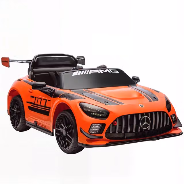 Macchina Elettrica Mercedes AMG 12V per Bambini con Telecomando e Luci LED Arancione – 1