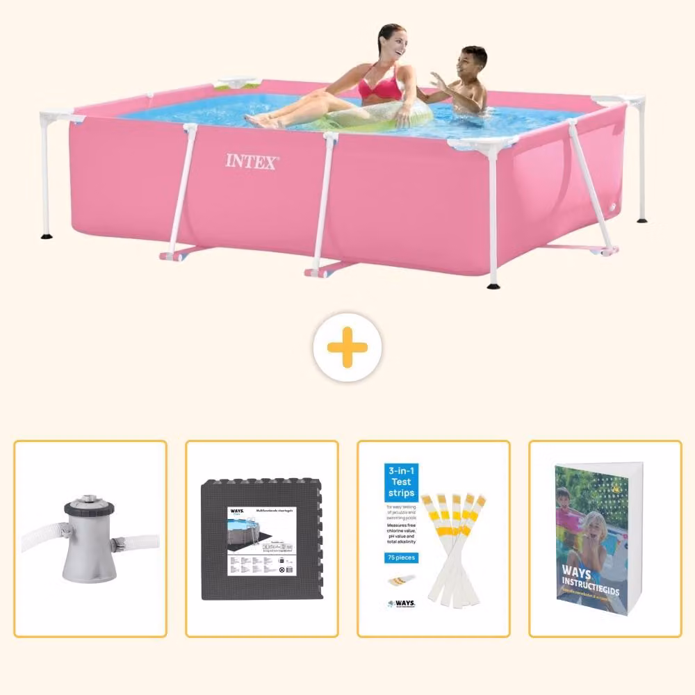 Piscina fuori terra rettangolare - 220x150x60 cm - 5 pezzi - Modello SCB131