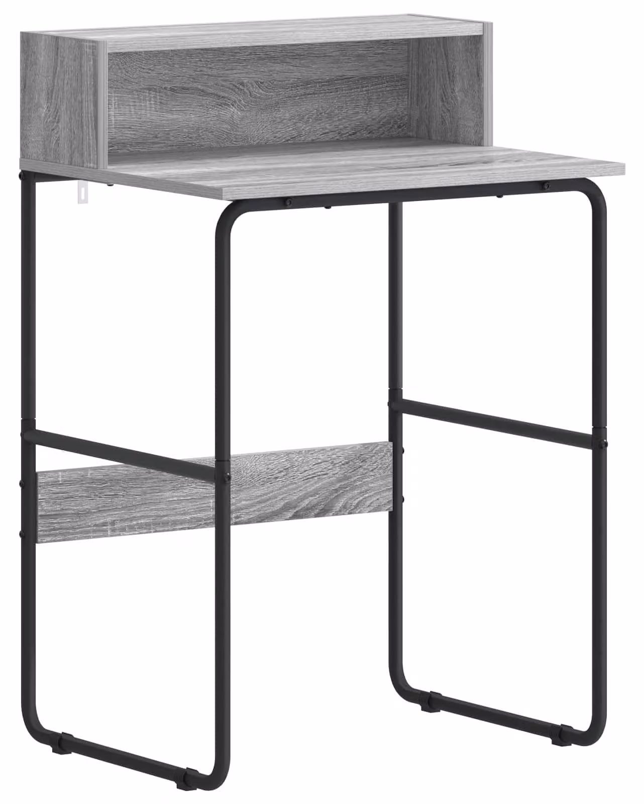 Scrivania con spazio contenitivo, colore Sonoma grigio, dimensioni 60 x 50 x 91 cm